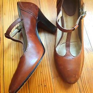 Frye T-Strap Pumps